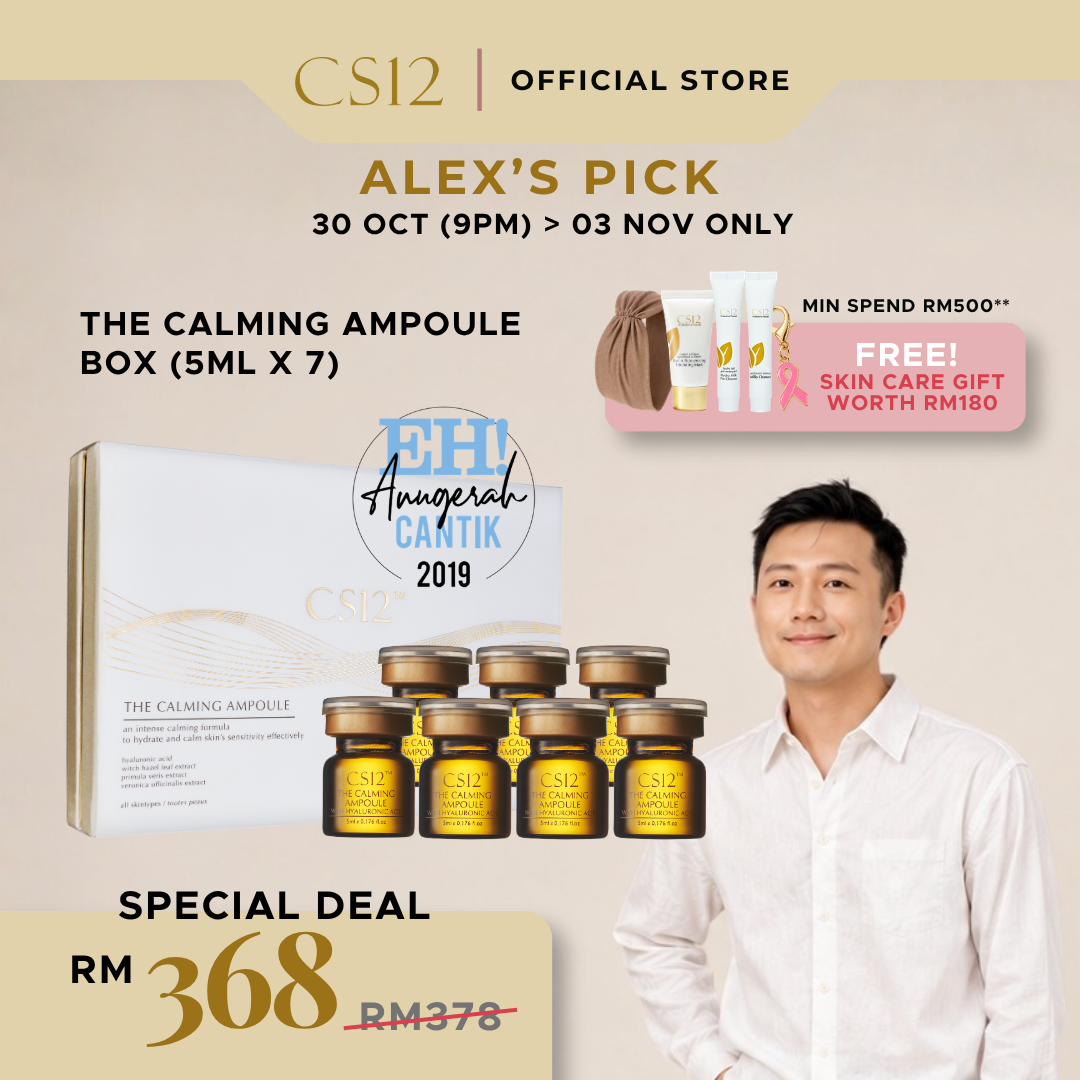 [ALEX FAVOURITE] CS12 The Calming Ampoule 7 x 5ml | Beta-Glucan Intensive Hydration & Skin Barrier Care