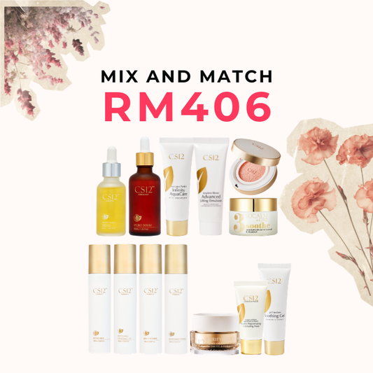 CS12 Mother’s Day 2026 Mix & Match Set RM406 | Hydration & Sensitive Skin Skincare Bundle