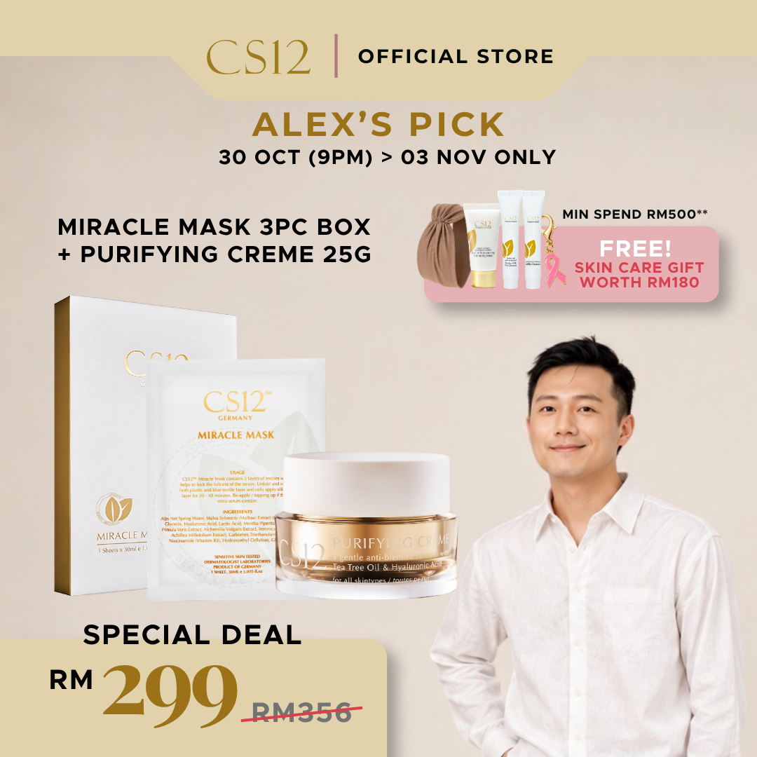[ALEX GROUP BUY] CS12 Clarity & Comfort Duo | Miracle Mask 3pcs + Purifying Crème 25g