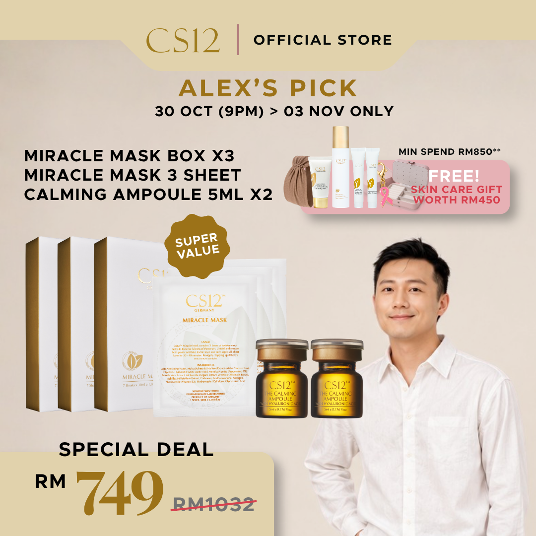 [ALEX GROUP BUY] CS12 Ultimate Miracle Mask Collection | 24 Silk Masks + 2 Calming Ampoules